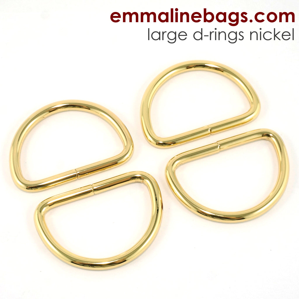D-rings: 1 1/2&quot; Gold - 4 Pack