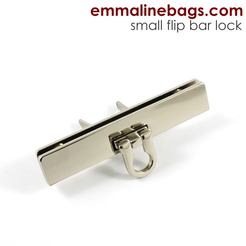 Small Bar Lock with Flip Closure - Nickel