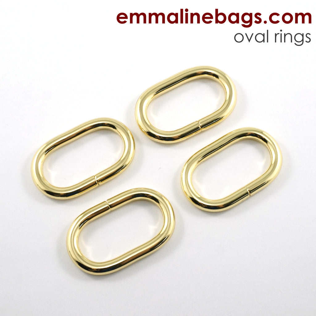 Oval O-Rings: 1 -1/4&quot; Gold - 4 Pack