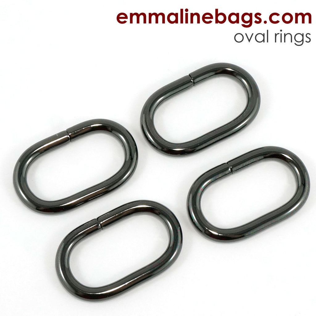 Oval O-Rings: 1 -1/4&quot; Gun Metal - 4 Pack