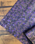 Retro Embossed Floral with Butterflies & Dragonflies Copper/Purple Iridescent 18"x 53" - SOLD PER ROLL