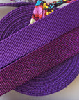 Glitter Webbing Purple - PER QUARTER METRE