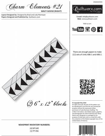 Charm Elements #21 6in Wavy Goose Right