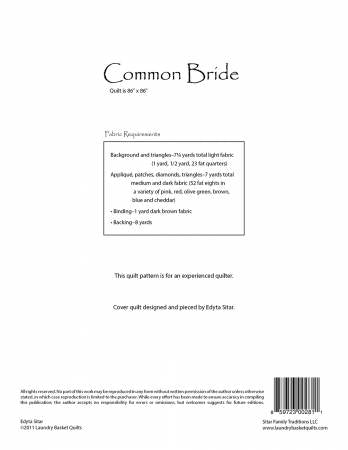 Common Bride Quilt Pattern