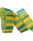 Green Fanciful Stripes - 3/8" - Odile Bailleoul - PER QUARTER METRE