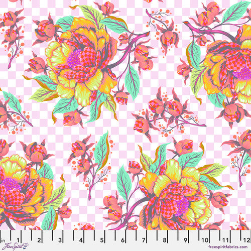 PRE ORDER OCTOBER 2024 Untamed Peony for Your Thoughts Lunar - Tula Pink - PER QUARTER METRE