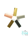 Rectangular Strap End Caps Rose Gold/Copper (1" wide) (4 Pack)
