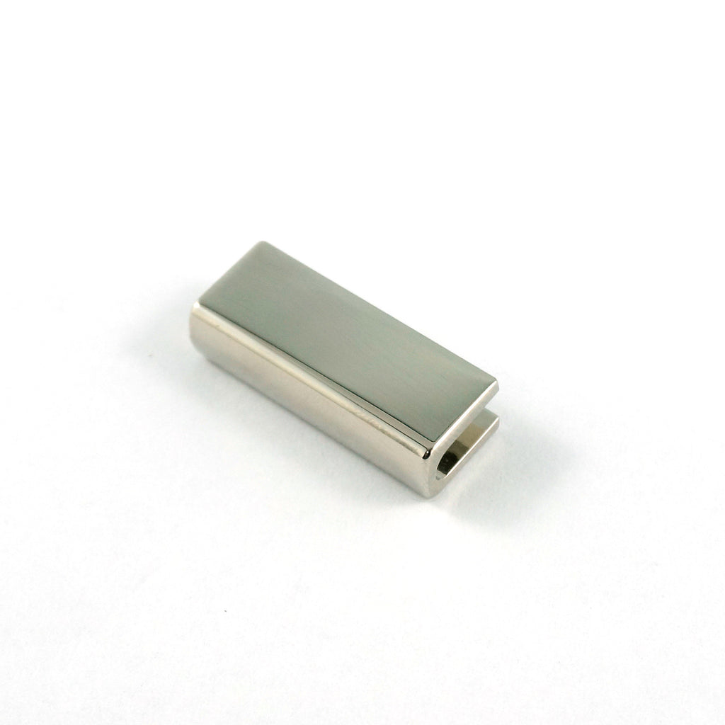 Rectangular Strap End Caps Nickel (1&quot; wide) (4 Pack)