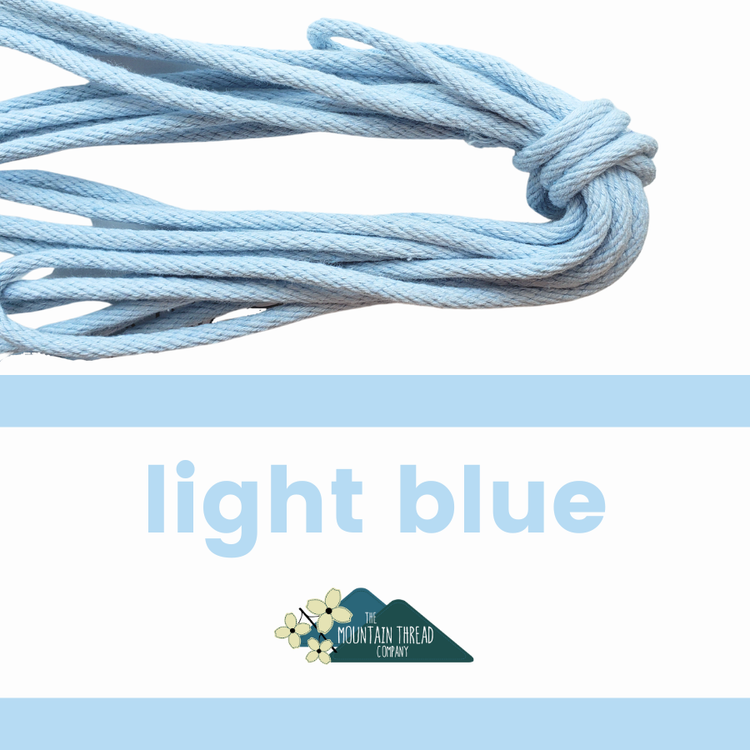 3 / 16&quot; Rope - 10 yards (9.1m) - Light Blue - The Mountain Thread Company