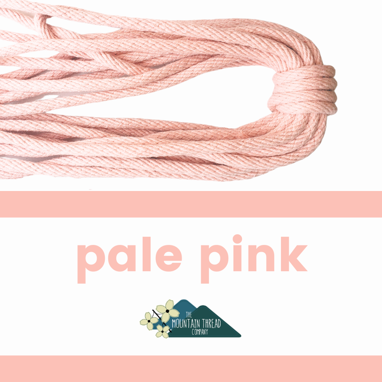 3 / 16&quot; Rope - 10 yards (9.1m) - Pale Pink - The Mountain Thread Company