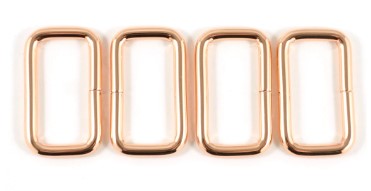 Rectangular Rings 1 1/2&quot;  (38 mm) x 3/4&quot; (19 mm) x 3.75 mm Rose Gold - 4 Pack