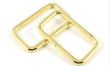 Rectangular Rings 1 1/2&quot; (38 mm) x 1/2&quot; (12 mm) x 3.75 mm Gold - 4 Pack