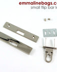 Small Bar Lock with Flip Closure - Nickel