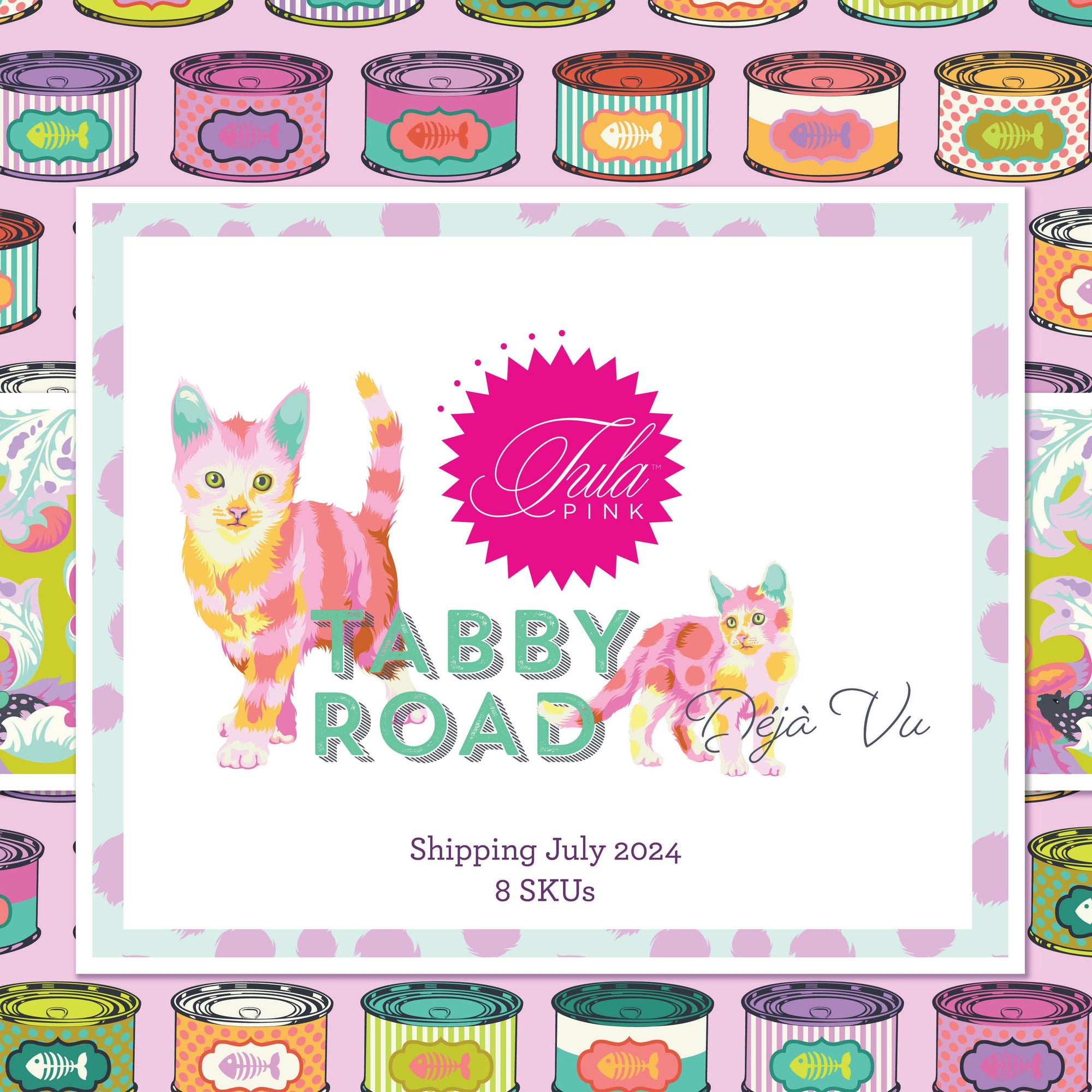 PRE ORDER JULY 2024 Tabby Road Deja Vu - Tula Pink - Fat Quarter Bundle