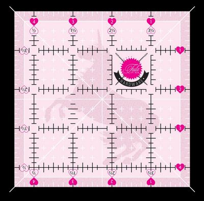 PRE ORDER - Tula Pink 4.5in x 4.5in Non Slip Unicorn Ruler