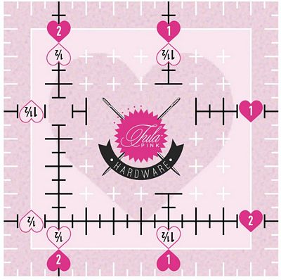 PRE ORDER - Tula Pink 2.5in x 2.5in Non Slip Heart Ruler