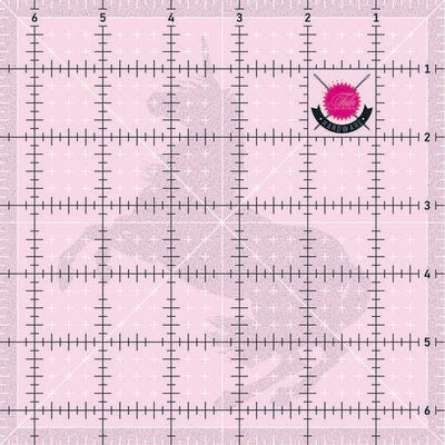 PRE ORDER - Tula Pink 6 1/2in Square Template with Unicorn