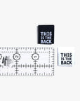 "THIS IS THE BACK " Dual Pack Cotton Printed Labels - 6 Pack