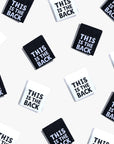 "THIS IS THE BACK " Dual Pack Cotton Printed Labels - 6 Pack