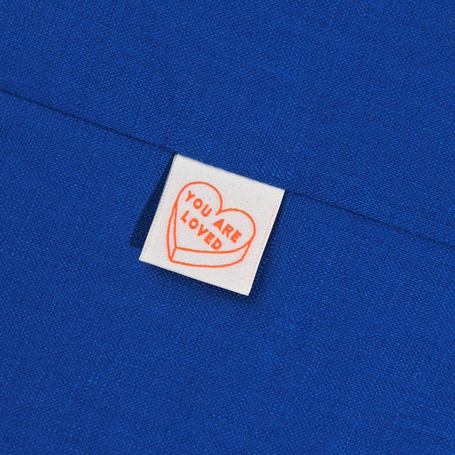 &#39;You are Loved&#39; Woven Labels 6 Pack