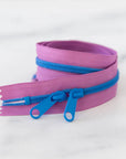 30" Zipper - Double Pull in Blueberry