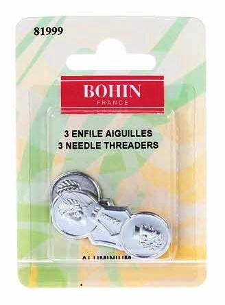 Bohin Needle Threader, Aluminum, 3pc.