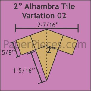 2&quot; Alhambra Tile Variation 02 - Paper Pieces