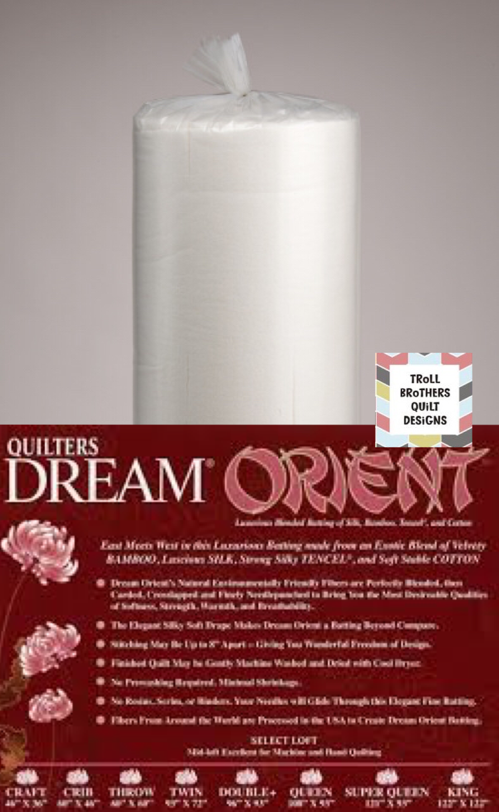 Quilters Dream Orient Bamboo - 121&quot; Wide - PER QUARTER METRE