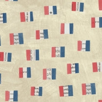 Wonder French Flags Cream - Carrie Bloomston - 66&quot; BOLT END