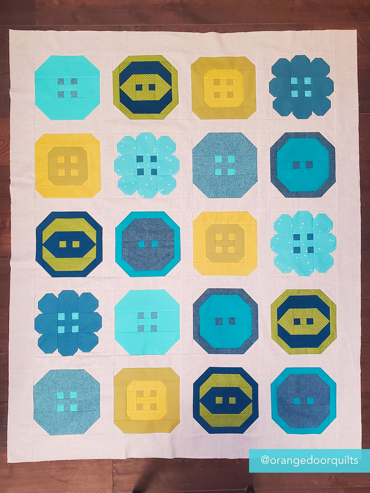 Buttoned Up Quilt Printed Pattern