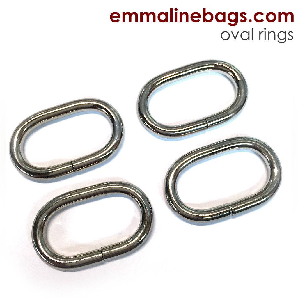 Oval O-Rings: 1 -1/4&quot; Nickel - 4 Pack