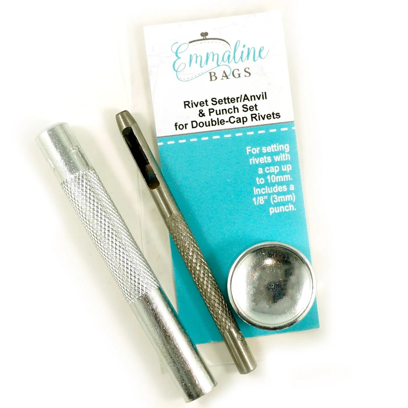 Rivet Setter/Anvil &amp; Punch Set for Double-Cap Rivets