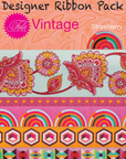 Tula Pink - Vintage Strawberry Pink - Ribbon Designer Pack