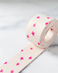 Starry Webbing in Natural in Pink - 1 1/2" - Alexia Abegg - PER QUARTER METRE / 10" CUT