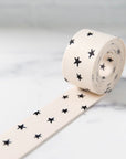 Starry Webbing in Natural in Black - 1 1/2" - Alexia Abegg - PER QUARTER METRE / 10" CUT