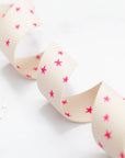 Starry Webbing in Natural in Pink - 1 1/2" - Alexia Abegg - PER QUARTER METRE / 10" CUT