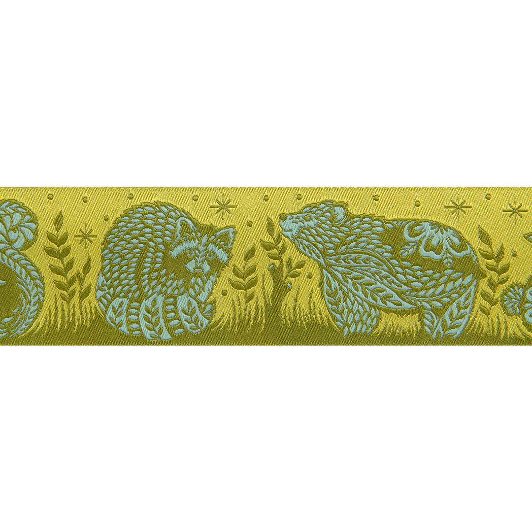 Animal Grandstand Yellow and Green 1 1/2&quot; - Tula Pink - PER QUARTER METRE