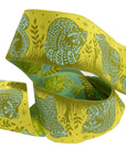 Animal Grandstand Yellow and Green 1 1/2" - Tula Pink - PER QUARTER METRE