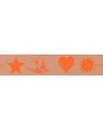 Everglow Fairy Flakes Lunar - Orange 7/8" - Tula Pink Webbing - PER QUARTER METRE