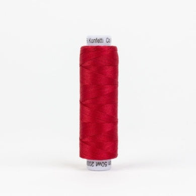 Konfetti 50wt Egyptian Cotton Thread 200m - Christmas Red