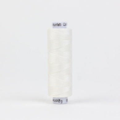Konfetti 50wt Egyptian Cotton Thread 200m - Soft White