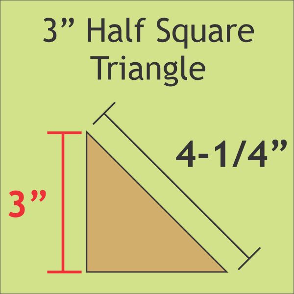 3&quot; Half Square Triangles - Paper Pieces