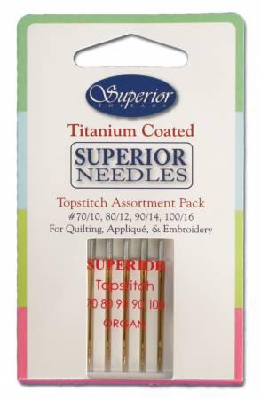 Superior Topstitch Machine Needle Assortment Pack 5ct