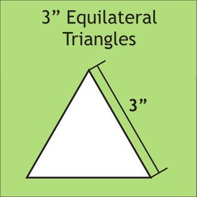 3&quot; Equilateral Triangles - 3/8&quot; Seam Window Acrylic Template