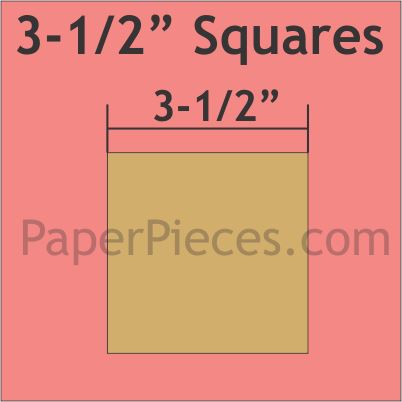 3-1/2&quot;&quot; Squares - Paper Pieces