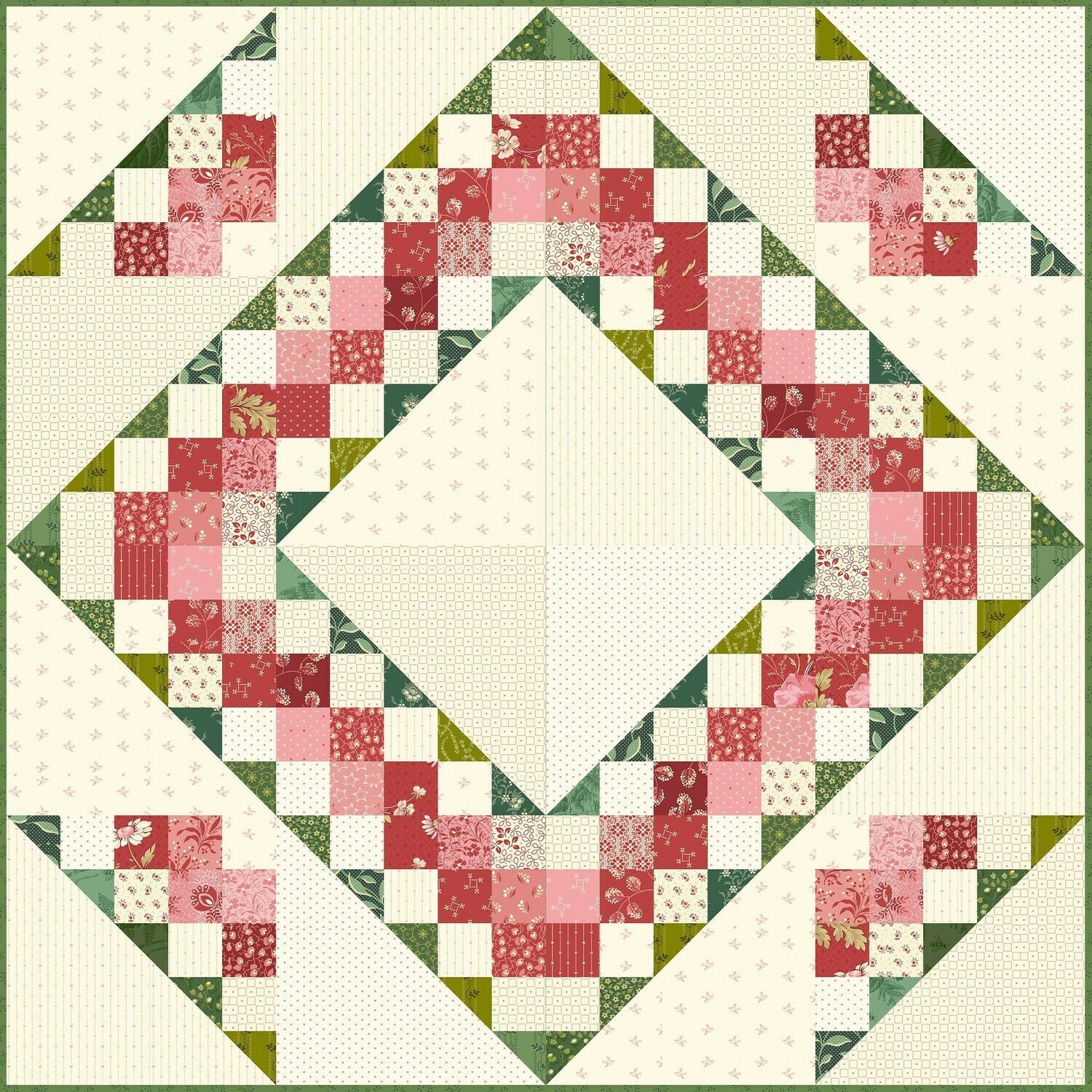 Christmas Trio Pieced Quilt Pattern