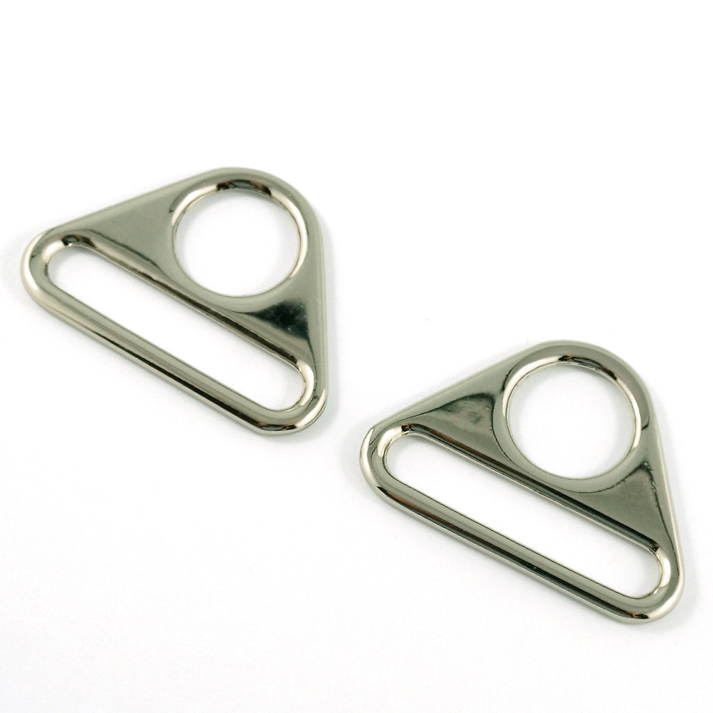 Triangle Rings: 1 1/2&quot; (25 mm) Nickel - 2 Pack