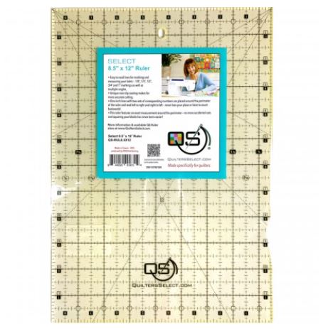 Quilter&#39;s Select Quilting Ruler - Select 8.5&quot; x 12&quot; Non-Slip Ruler