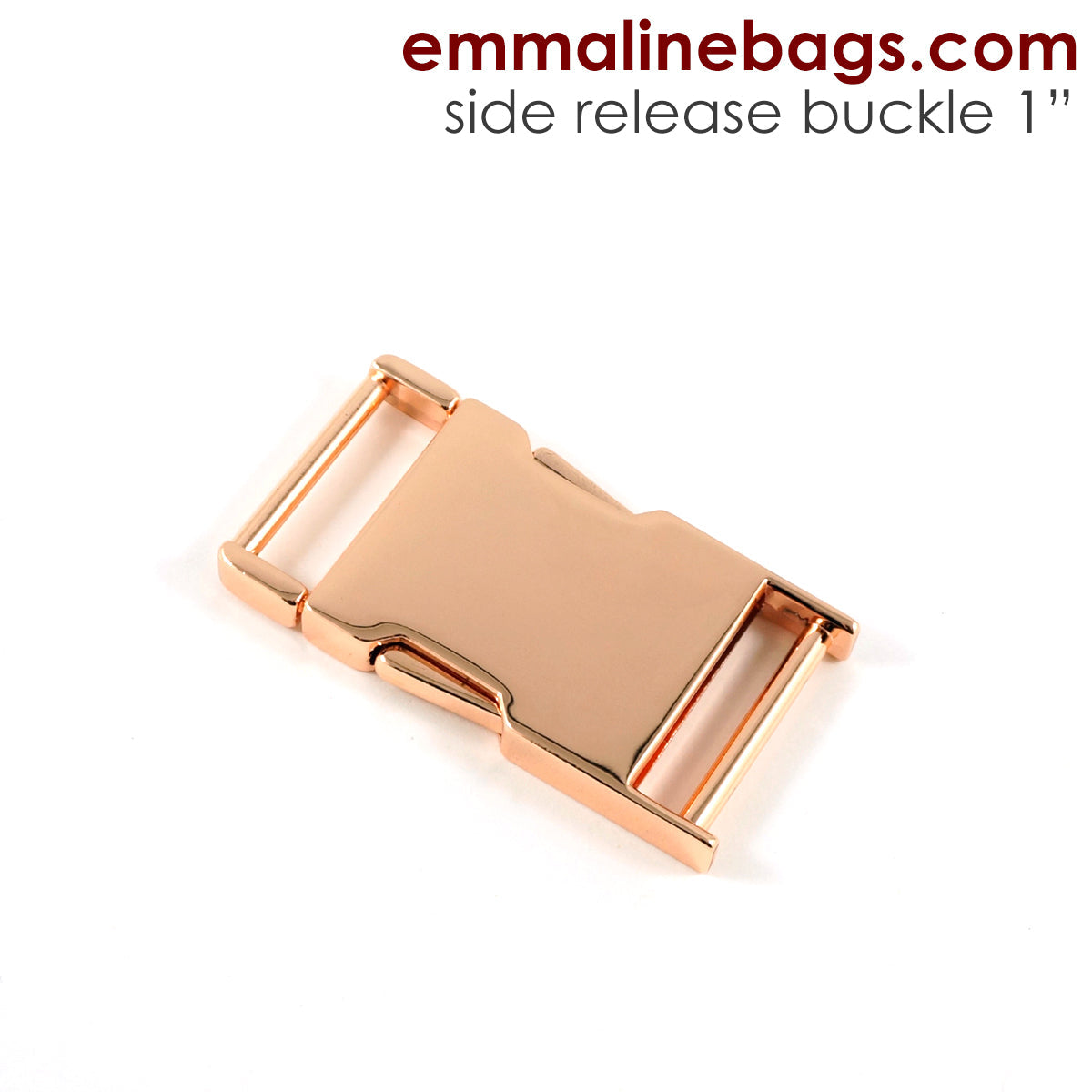 Side Release Buckle: 1&quot; (25 mm) Rose Gold/Copper