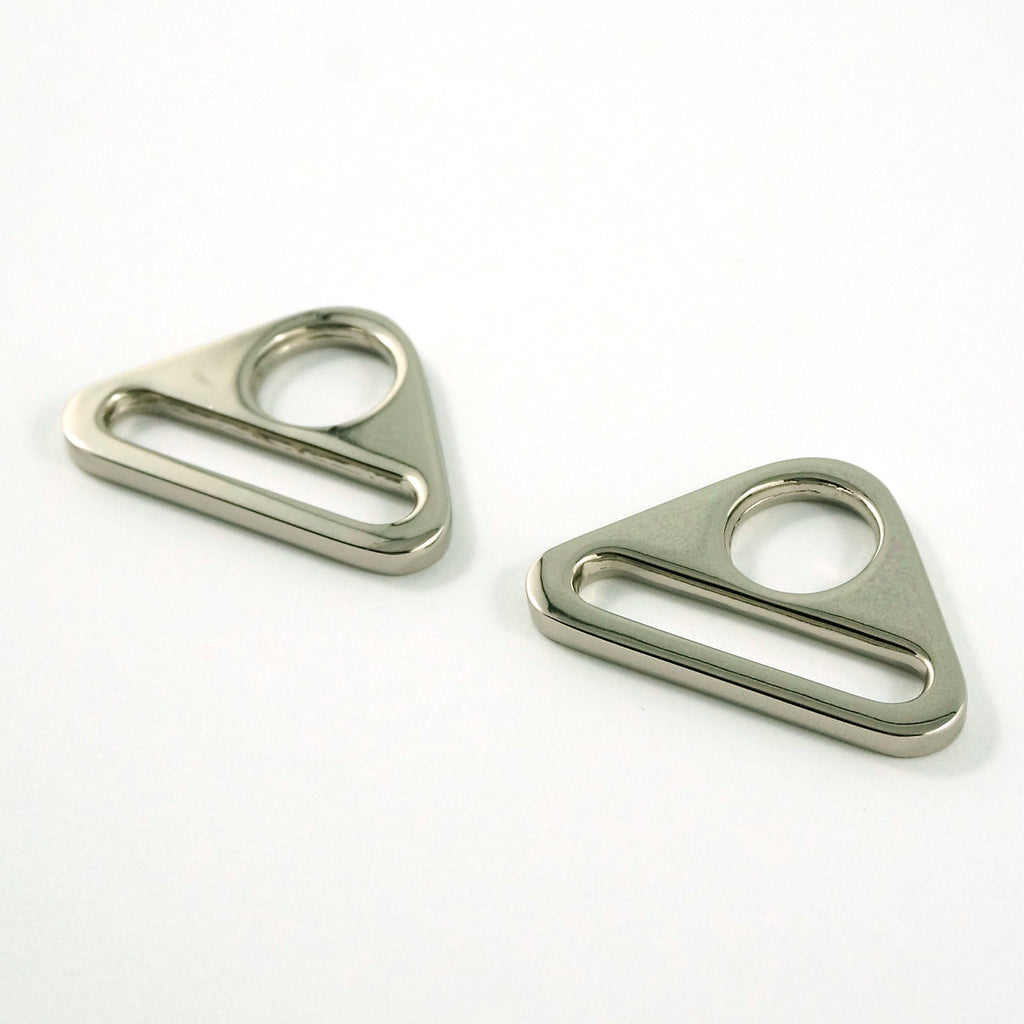 Triangle Rings: 1&quot; (25 mm) Nickel - 2 Pack